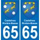 65 Castelnau-Rivière-Basse adesivo piastra di registrazione city