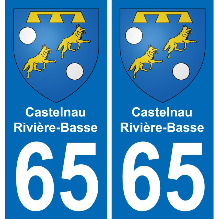 65 Castelnau-Rivière-Basse-aufkleber plakette ez stadt