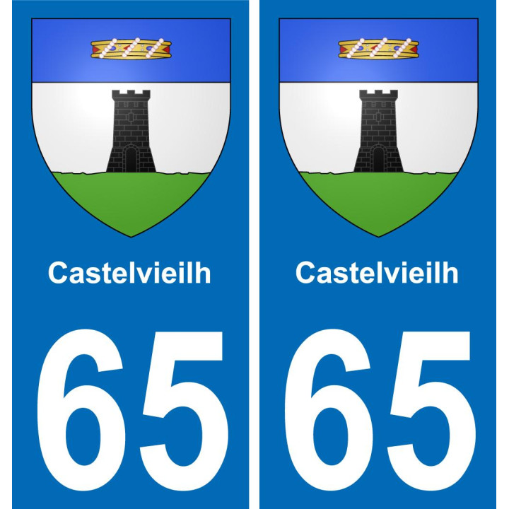 65 Castelvieilh-aufkleber plakette ez stadt