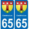 65 Castéra-Lou sticker plate registration city