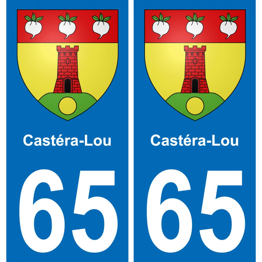 65 Castéra-Lou adesivo piastra di registrazione city