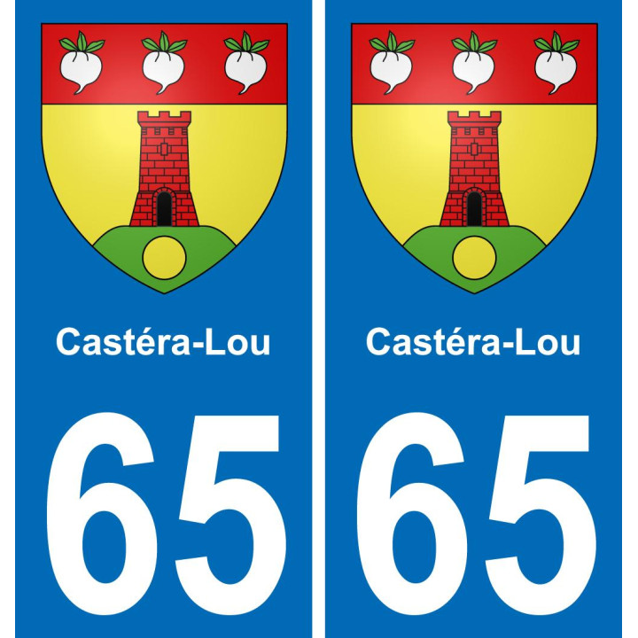 65 Castéra-Lou-aufkleber plakette ez stadt