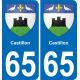 65 Castillon-aufkleber plakette ez stadt