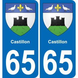 65 Castillon-aufkleber plakette ez stadt