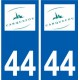 44 Carquefou logo autocollant plaque stickers ville