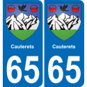 65 Cauterets sticker plate registration city