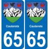 65 Cauterets adesivo piastra di registrazione city
