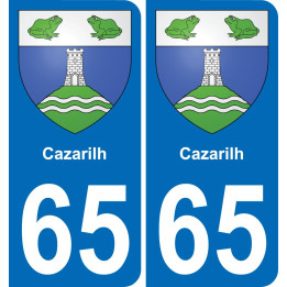 65 Cazarilh sticker plate registration city