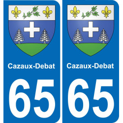 65 Cazaux-Debat placa etiqueta de registro de la ciudad