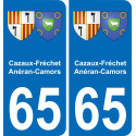 65 Cazaux-Fréchet-Anéran-Camors-aufkleber plakette ez stadt