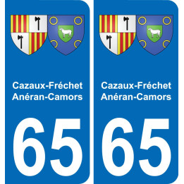 65 Cazaux-Fréchet-Anéran-Camors-aufkleber plakette ez stadt