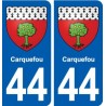 44 Carquefou autocollant plaque stickers ville