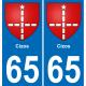 65 Cizos-aufkleber plakette ez stadt
