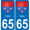 65 Clarac-aufkleber plakette ez stadt