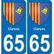 65 Clarens sticker plate registration city