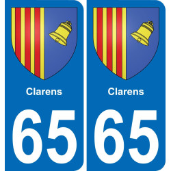 65 Clarens autocollant sticker plaque immatriculation auto ville