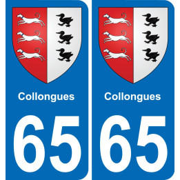 65 Collongues autocollant sticker plaque immatriculation auto ville