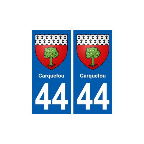 44 Carquefou autocollant plaque stickers ville