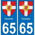 65 Coussan-aufkleber plakette ez stadt