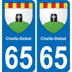 65 Chelle-Debat placa etiqueta de registro de la ciudad