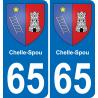 65 Chelle-Spou-aufkleber plakette ez stadt
