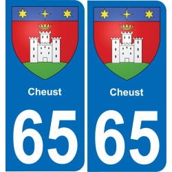 65 Cheust placa etiqueta de registro de la ciudad