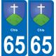 65 Chis autocollant sticker plaque immatriculation auto ville