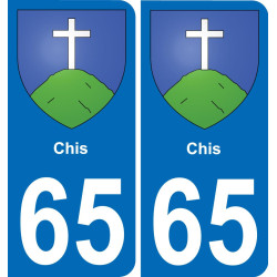65 Chis placa etiqueta de registro de la ciudad