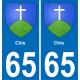 65 Chis autocollant sticker plaque immatriculation auto ville