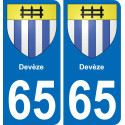 65 Devèze-aufkleber plakette ez stadt