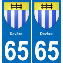 65 Devèze-aufkleber plakette ez stadt