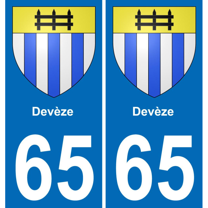 65 Devèze-aufkleber plakette ez stadt