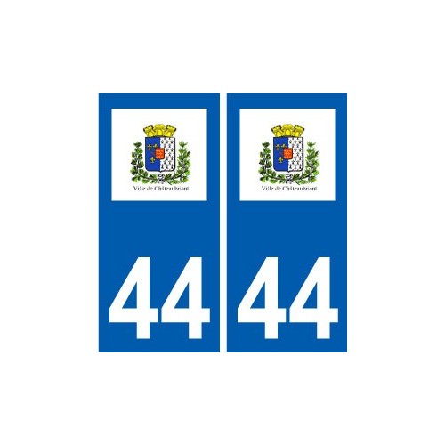 44 Châteaubriant logo autocollant plaque stickers ville