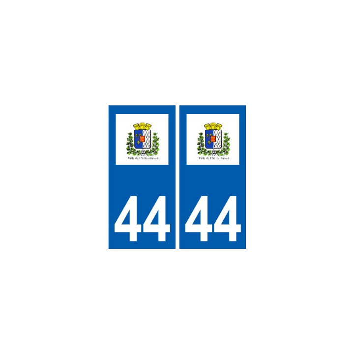 44 Châteaubriant logo autocollant plaque stickers ville