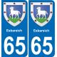65 Esbareich-aufkleber plakette ez stadt