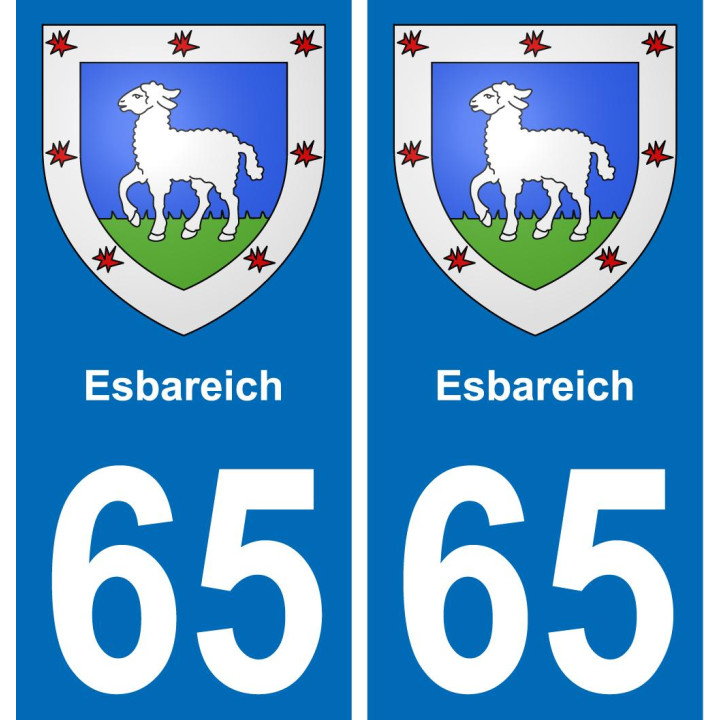 65 Esbareich-aufkleber plakette ez stadt