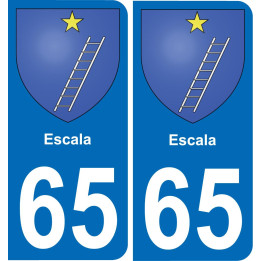 65 Escala sticker plate registration city