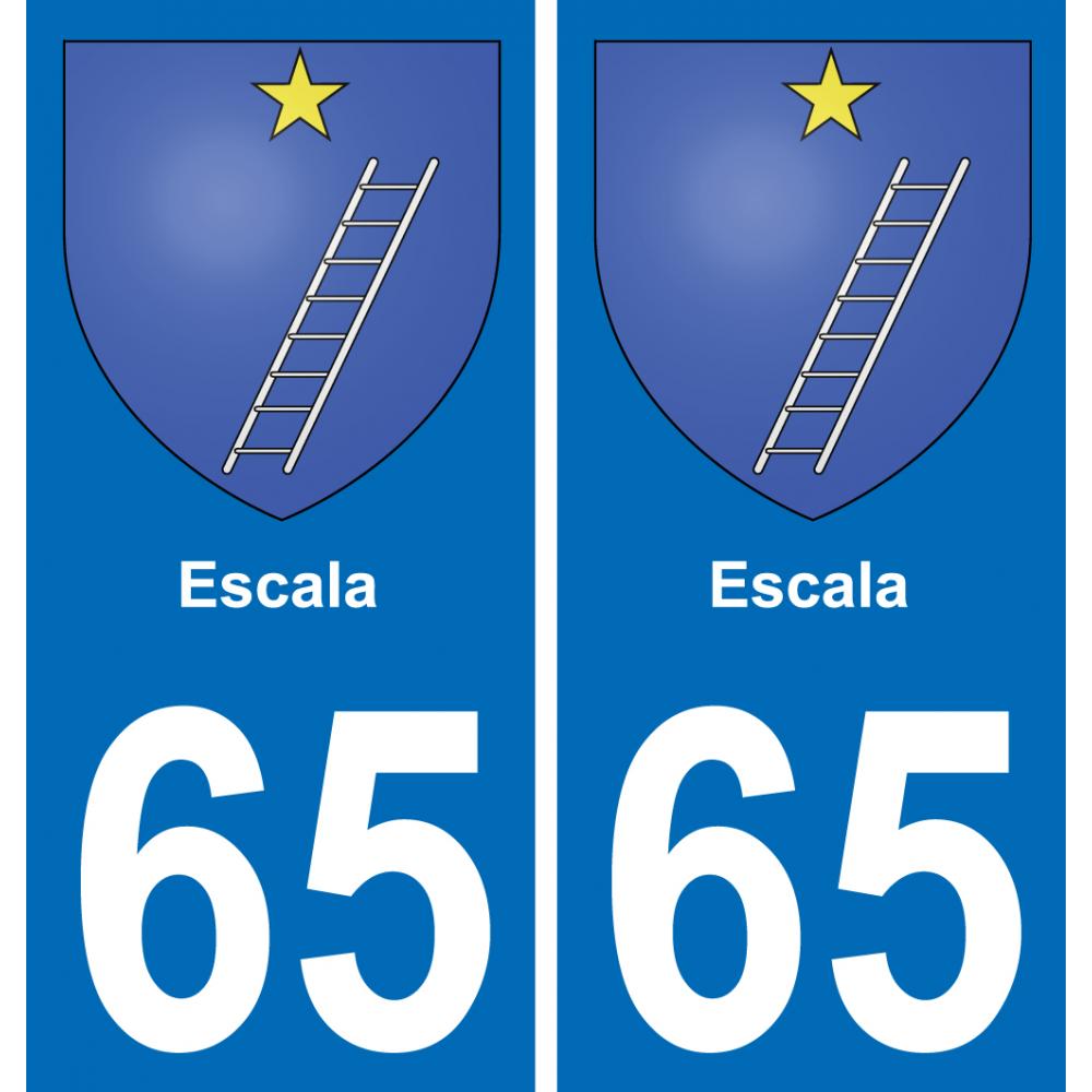 65 Escala autocollant sticker plaque immatriculation auto ville