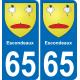 65 Pau sticker plate registration city