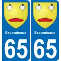 65 Escondeaux autocollant sticker plaque immatriculation auto ville