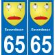 65 Escondeaux autocollant sticker plaque immatriculation auto ville