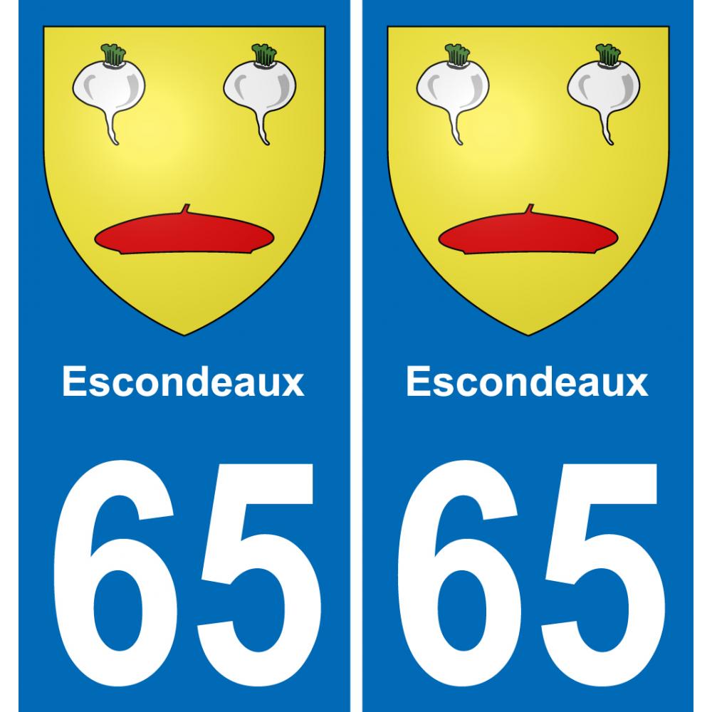 65 Escondeaux autocollant sticker plaque immatriculation auto ville