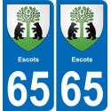 65 Escots-aufkleber plakette ez stadt