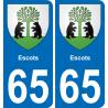 65 Escots-aufkleber plakette ez stadt