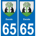 65 Escots-aufkleber plakette ez stadt