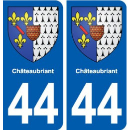 44 Châteaubriant autocollant plaque stickers ville