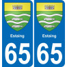 65 Estaing-aufkleber plakette ez stadt
