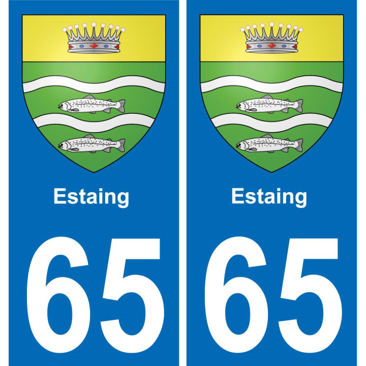 65 Estaing-aufkleber plakette ez stadt