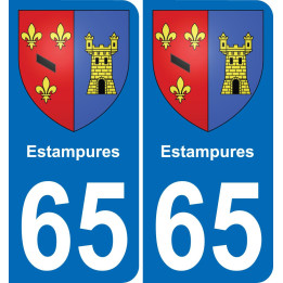 65 Estampures placa etiqueta de registro de la ciudad