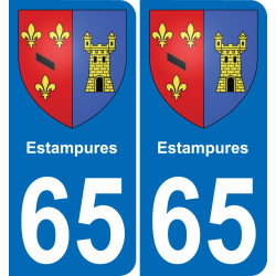 65 Estampures placa etiqueta de registro de la ciudad